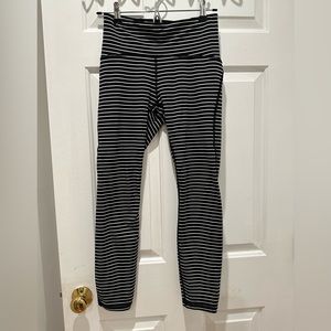 Lululemon stripe leggings size 6